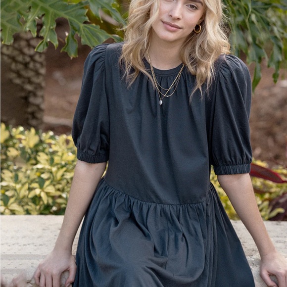 summersalt Dresses & Skirts - Summersalt Pima Cotton Navy Blue Dress